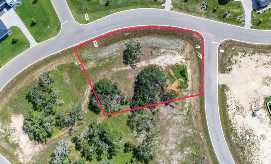 Approx boundary lines for this gorgeous corner lot