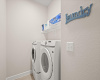 Enjoy the convenience of a dedicated laundry area, equipped with modern appliances and ample storage space to streamline your household chores.