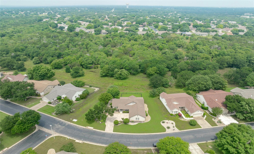 Aerial view ~ almost 1/3 acre lot!