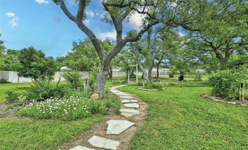 Follow the stepping stones to a special outdoor grilling area in the midst of your backyard oasis!
