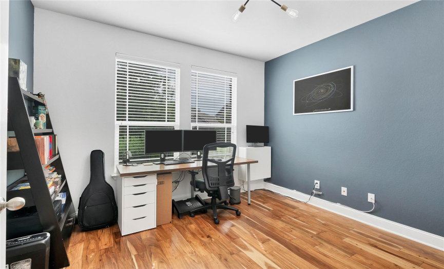 Working from home? Not a problem with this dedicated office with French doors. 