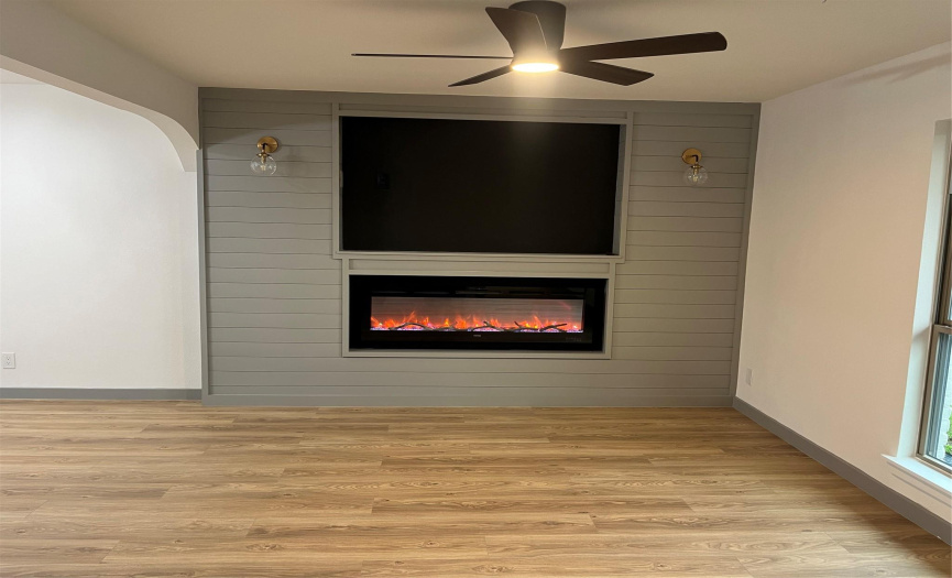Built-in electric fireplace with TV insert to fit 75