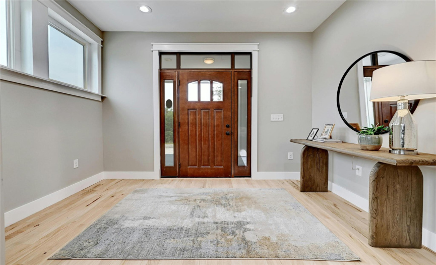 This warm entry welcomes guests to your home at 260 E Riverside.