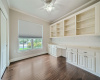 Additional Third Bedroom/Office Space with custom built-ins