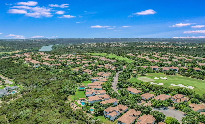 Overhead views...Lake Austin in the distance and the UT Golf course