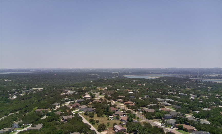 aerial view to the horizon relative to the lot location