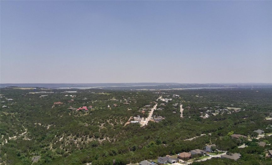 aerial view to the horizon relative to the lot location