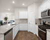 Large kitchen with extenstive counter and cabinet space