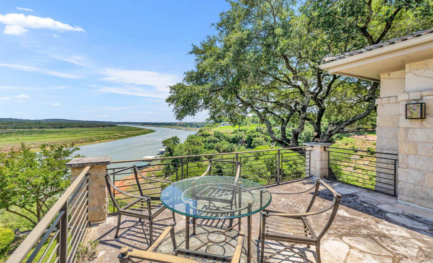 Gaze over Lake Travis from your private balcony. 