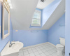 Large full bath upstairs located between the 2 guest rooms. Toilets installed May 2024