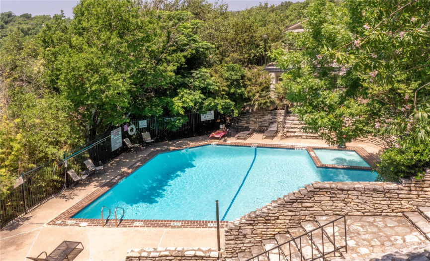 One of the best pools in any condo complex in Austin!