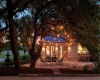 Entertain or simply enjoy a private gathering under the majestic oaks and twinkling party lights...