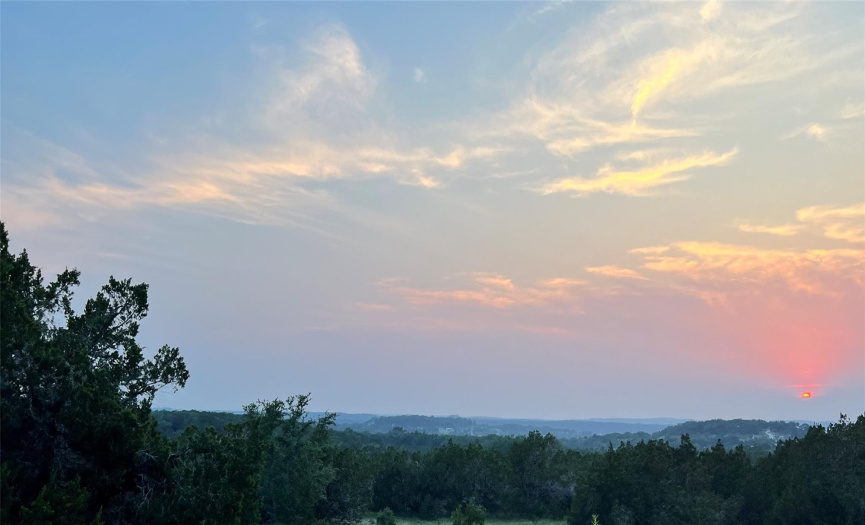 Stunning sunrises and sunsets from this cul-de-sac lot.