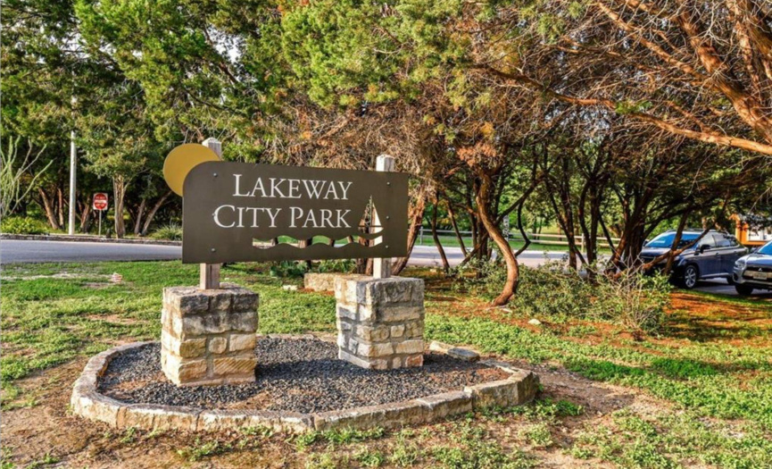 Lakeway Park is a short walk away