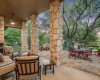 Unwind and grill under the spacious covered patio - approximately 303 square feet.