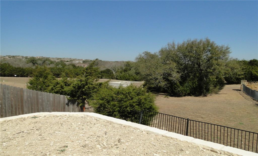 Rear of lot with views!