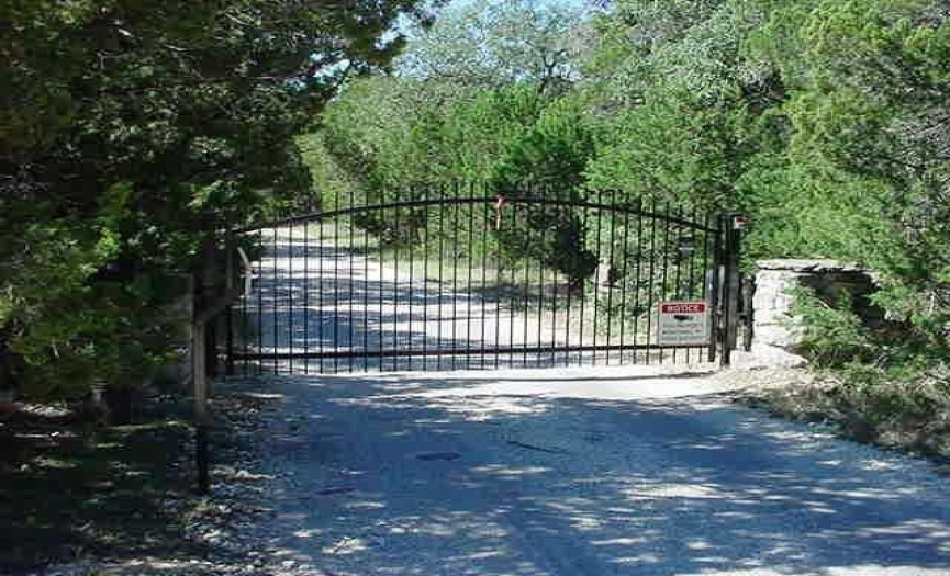 Entrance to Old Farm is gated