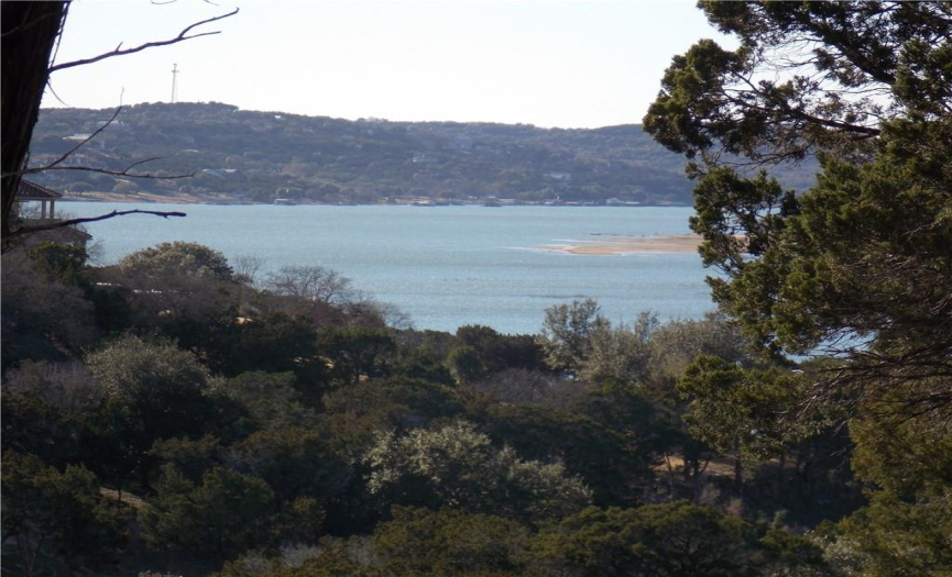 View of Lake Travis from upper portion of property