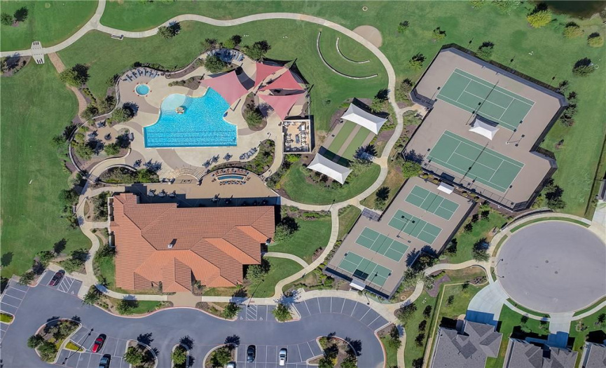 Top view of the amenity center
