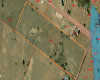 Parcel aerial view with flood plain overlay (not in flood plain)