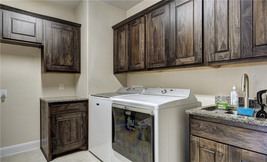 Laundry room is located on the ground floor
